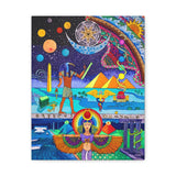 Thoth and Isis - Egyptian Hermetic Visionary Art Canvas Gallery Wrap