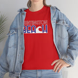 Red White and Blue Huntington Beach Wave Heavy Cotton Unisex T Shirt