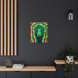 Rasta Lion Reggae Wall Art Canvas Gallery Wrap Print Green Yellow Red Eclectic Home Decor