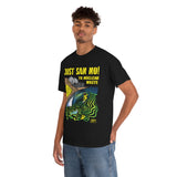 Just San No - T Shirt Heavy Thick Cotton Durable Long NO NUKES environmental anti-nuclear San Onofre State Beach Clemente