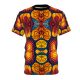 Trippy Red Yellow Orange Blue All Over Print T Shirt -  Psychedelic clothes, Raver clothing Sacred Geometry