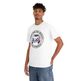 Huntington Beach Patriotic Bus Heavy Cotton Unisex T Shirt