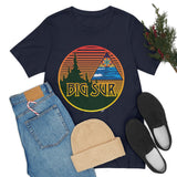 Big Sur Sunset T Shirt Light Super Soft Cotton Seed of Life Sacred Geometry Waves and Surf Art