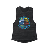 Time to Clean Huntington Beach Oil Spill Women's Flowy Scoop Muscle Tank