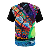 Huntington Beach Trippy Pier All Over Print T Shirt -  Psychedelic clothes, Raver clothing Sacred Geometry