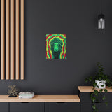 Rasta Lion Reggae Wall Art Canvas Gallery Wrap Print Green Yellow Red Eclectic Home Decor