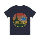Big Sur Sunset T Shirt Light Super Soft Cotton Seed of Life Sacred Geometry Waves and Surf Art