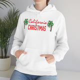 California Christmas Palm Tree Unisex Heavy Hooded Sweatshirt