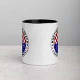 Huntington Beach Checker & Wave Patriotic Mug with Color Inside