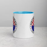 Huntington Beach Checker & Wave Patriotic Mug with Color Inside