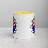 Huntington Beach Checker & Wave Patriotic Mug with Color Inside