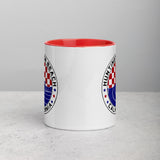 Huntington Beach Checker & Wave Patriotic Mug with Color Inside
