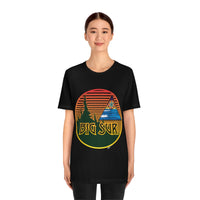 Big Sur Sunset T Shirt Light Super Soft Cotton Seed of Life Sacred Geometry Waves and Surf Art