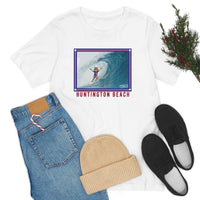 Uncle Sam Surfing Huntington Beach Super Soft T Shirt Huntington Beach