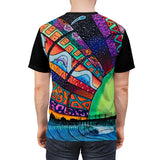 Huntington Beach Trippy Pier All Over Print T Shirt -  Psychedelic clothes, Raver clothing Sacred Geometry