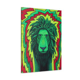 Rasta Lion Reggae Wall Art Canvas Gallery Wrap Print Green Yellow Red Eclectic Home Decor