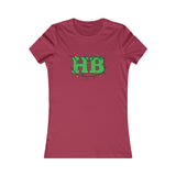 HB with Christmas Lights Women's Long Slim Fit T Shirt