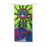 Surfer Robot Trippy Wave Beach Towel for Surfers and Beach Lovers