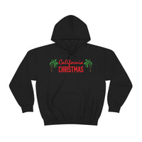 California Christmas Palm Tree Unisex Heavy Hooded Sweatshirt