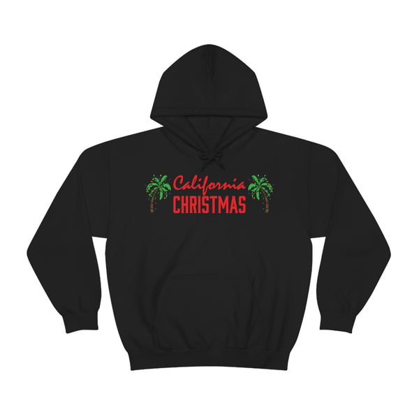 California Christmas Palm Tree Unisex Heavy Hooded Sweatshirt