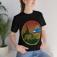 Big Sur Sunset T Shirt Light Super Soft Cotton Seed of Life Sacred Geometry Waves and Surf Art