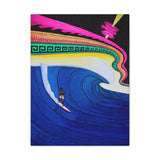 Eddie Aikau Cosmic Wave Surf Art Home Decor Trippy Eclectic Wall Art Canvas Gallery Wrap