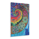 Fibonacci Spiral Art Acrylic Print - Spiritual Sacred Geometry Wall Art Print, Psychedelic Room Decor, Yoga Studio Art