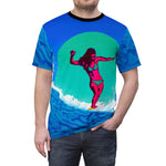 Surfer Girl Trippy Pier All Over Print T Shirt -  Psychedelic clothes, Gifts for Surfers