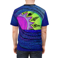 Blue & Purple Trippy Ocean Wave All Over Print T Shirt -  Psychedelic clothes, Raver clothing, Shirts for surfers