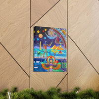 Thoth and Isis - Egyptian Hermetic Visionary Art Canvas Gallery Wrap