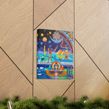 Thoth and Isis - Egyptian Hermetic Visionary Art Canvas Gallery Wrap