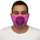 Valentine's Day Sacred Heart Face Mask - Sacred Geometry, Flower of Life, Heart, Pink, Purple