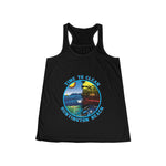 Time to Clean Huntington Beach Women's Flowy Racerback Tank Seed of Life Oil Spill Clean Up