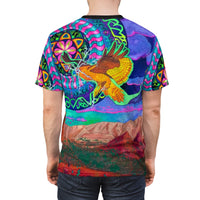 Sedona Thunderbird Hawk All Over Print T Shirt -  Psychedelic clothes, Raver, Sun, Visionary Sacred Geometry Gifts
