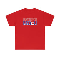 Red White and Blue Huntington Beach Wave Heavy Cotton Unisex T Shirt