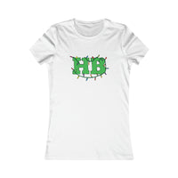 HB with Christmas Lights Women's Long Slim Fit T Shirt