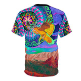 Sedona Thunderbird Hawk All Over Print T Shirt -  Psychedelic clothes, Raver, Sun, Visionary Sacred Geometry Gifts