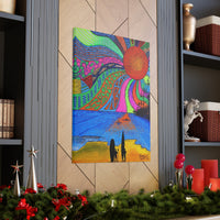 Daytona Beach Trippy Daze Psychedelic Eclectic Home Decor Wall Art Canvas Gallery Wrap Print