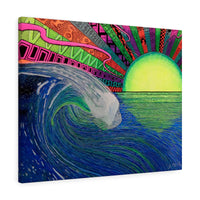 Big Wave Sunset Canvas Gallery Wrap