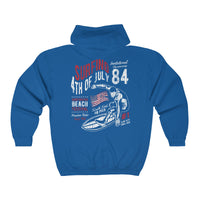 84 Surfing 4th of July Championship Patriotic Unisex Full Zip Hooded Sweatshirt