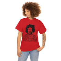 Bob Marley One Love Reggae Heavy Durable Long Cotton Unisex Red and Black T Shirt