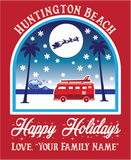 Personalized Huntington Beach Christmas Greeting Card Sets