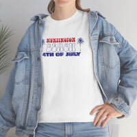 4th of July and Palm Trees Heavy Cotton Unisex T Shirt Huntington Beach