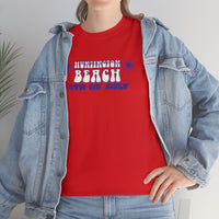 4th of July and Palm Trees Heavy Cotton Unisex T Shirt Huntington Beach