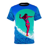 Surfer Girl Trippy Pier All Over Print T Shirt -  Psychedelic clothes, Gifts for Surfers