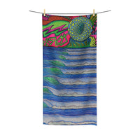 Totally Tubular Trippy Wave Beach Towel for Surfers and Beach Lovers