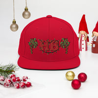 Palms Trees and Red HB in Christmas Lights Snapback Hat