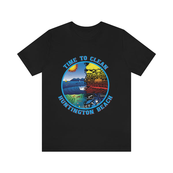 Time to Clean Huntington Beach T Shirt Light Super Soft Cotton Oil Spi –  Sam Bernal Art Shop