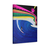 Eddie Aikau Cosmic Wave Surf Art Home Decor Trippy Eclectic Wall Art Canvas Gallery Wrap