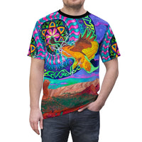 Sedona Thunderbird Hawk All Over Print T Shirt -  Psychedelic clothes, Raver, Sun, Visionary Sacred Geometry Gifts